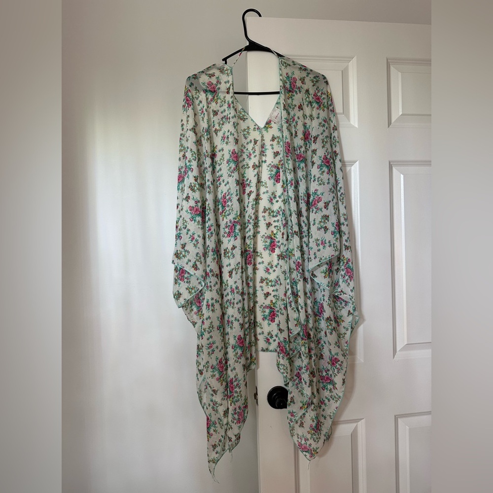 Floral Sheer Women's Kimono Jacket